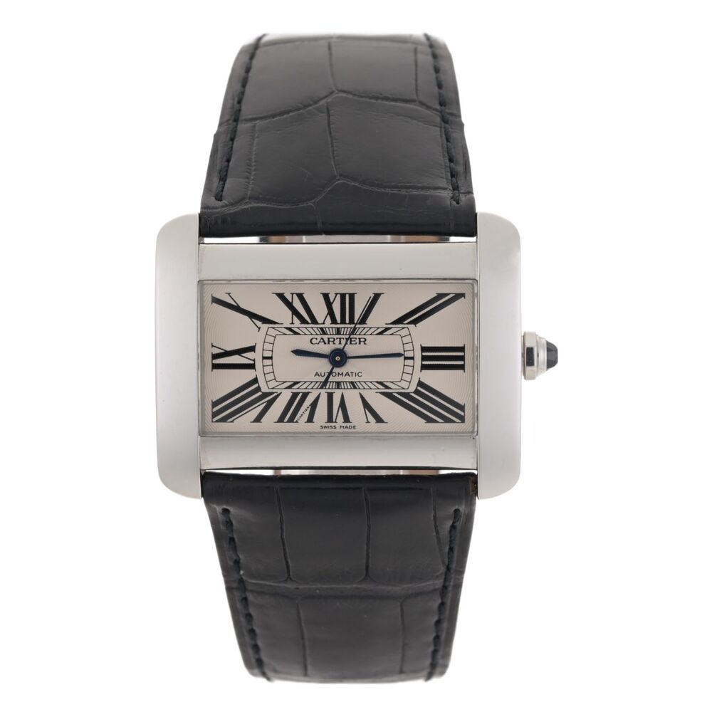 Cartier Tank Divan Large 2612 White Roman Dial 38mm Automatic SS Watch